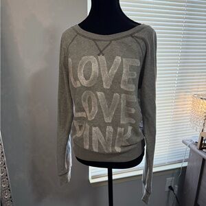 ⭐️Y2K PINK Victoria's Secret Heather Gray Sweatshirt⭐️
